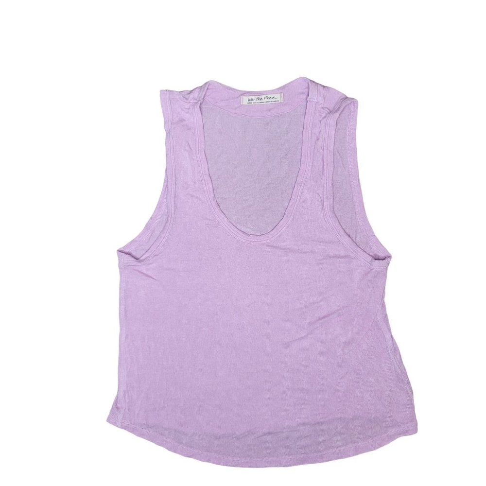 we the free free people pink thin breathable tank top size large